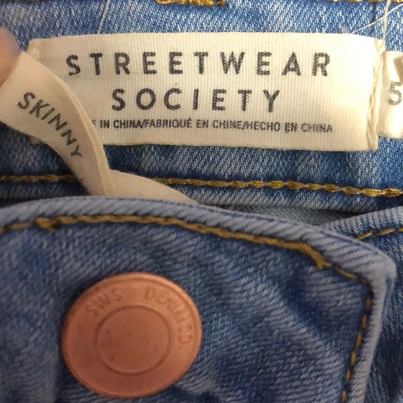 Colour blocked high rise skinny jeans - Picture 6 of 6